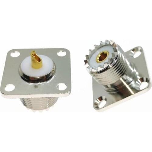 2PCS new UHF SL16 female SO239 flange deck mount welding cup RF connector wholesale
