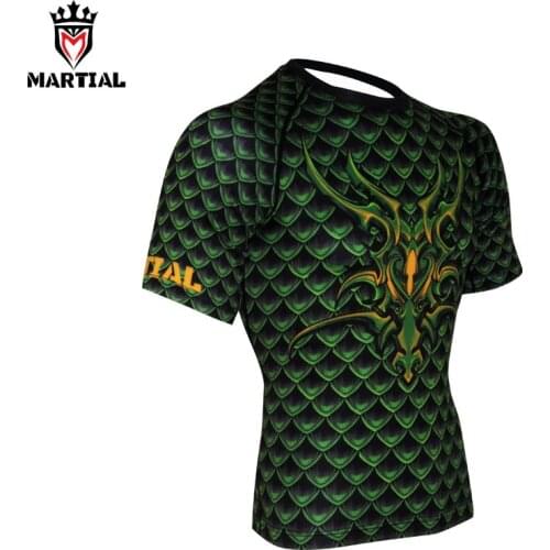 Martial :The Guardian of Dargon mma rashguard martial arts t shirts boxing jerseys running t shirt men sport top jersey