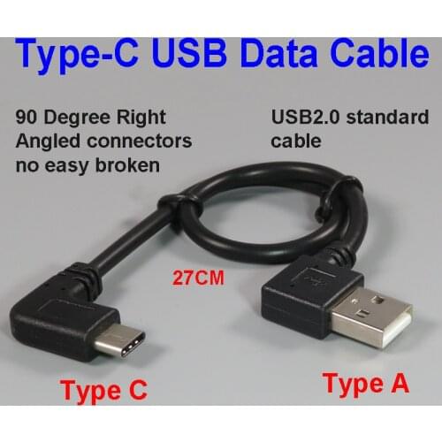 WAKEWO USB2.0 type-C elbow cable bending connectors not broken durable use for power bank mobile phone Huawei Samsung