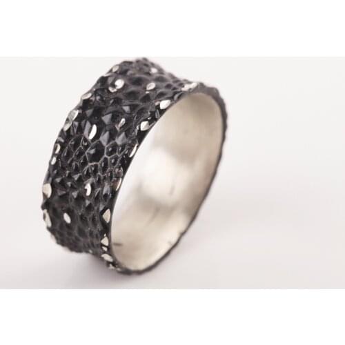 UM US JEWELRY Black Color Unisex Ring