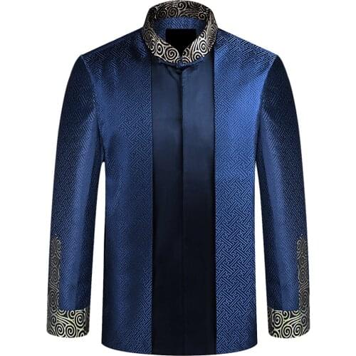 Tang Suit Brand New Purple Chinese Traditional MenS Mandarin Collar Leader Costume Jackets Coats Men Jacket Chaquetas Hombre