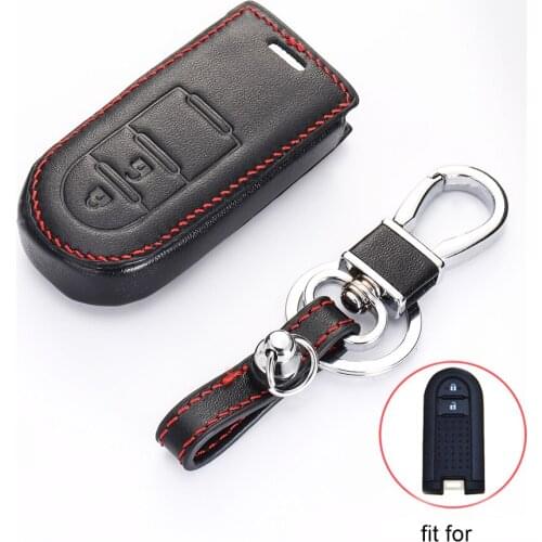 Leather Car Key Case holder For Daihatsu Tall M900S M910S Tanto LA600S LA610S Move Custom LA150S Pure LA700S LA710S
