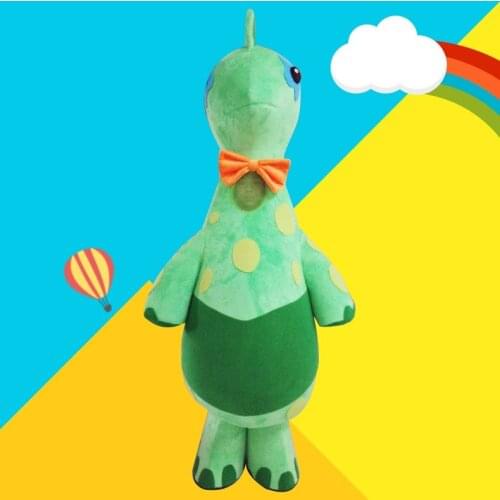 Lovely Green Dinosaur Mascot Costume Cartoon Character Costumes Mascot Mascotte Adulte Carnival Character Suit Christmas Gift
