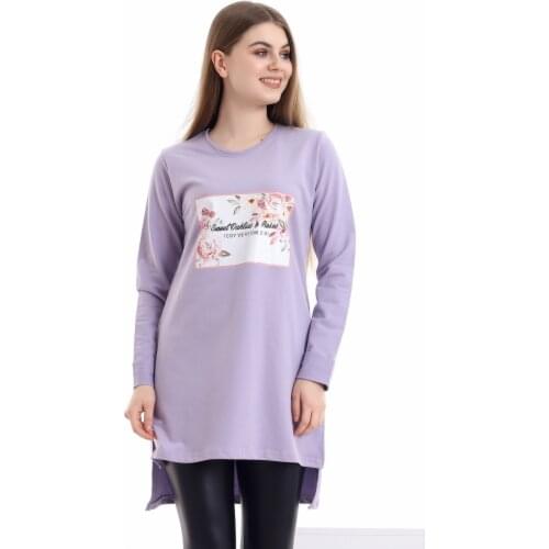 Digital printing Fashion Women Tops Elegant Long Sleeve Casual Loose comfy Female Sleepwear Tunic Blouse Shirts simple design
