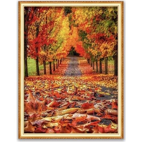 Nature DIY 11CT Embroidery Cross Stitch Kits Needlework Craft Set Cotton Thread Printed Canvas Home Decoration For Living Room