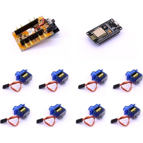 Bionic Quadruped Spider Robot Kit for Arduino,ESP8266 diy,NodeMCU+Expansion board+ 8 servo motors