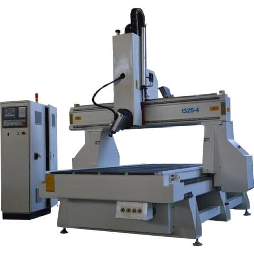 Real 4 axis cnc router machine, Jinan Robotec 4 axis cnc router price, spindle 0-180 degree 4 axis cnc milling machine