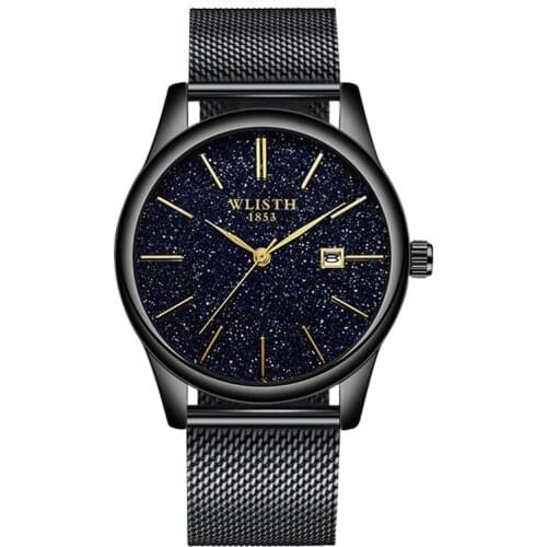 2020 New Luxury Brand Mens Watches Bright Star Fashion Waterproof Student Calendar Female Wristwatch Waterproof Hours Clock