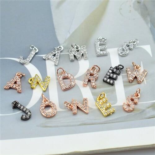 2021 new small pendant 26 letter group inlaid four colors optional factory direct sales