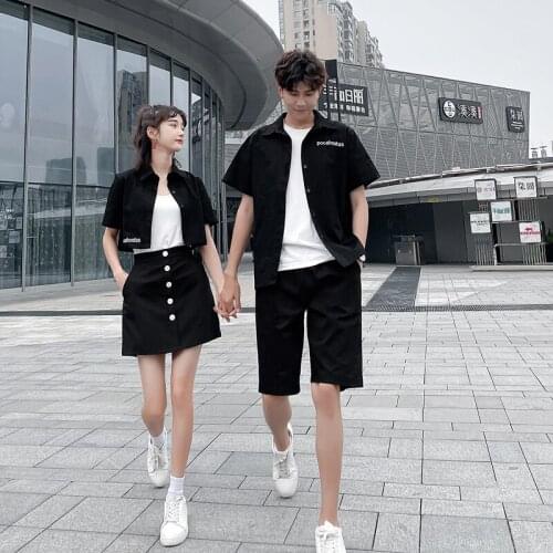 2021 new couple outfit super hot shirt suit for men and women couples clothes couples clothing