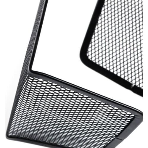 P82A 1 Pair Metal Mesh Desk Organizer Desktop Office Home Bookends Book Holder Black