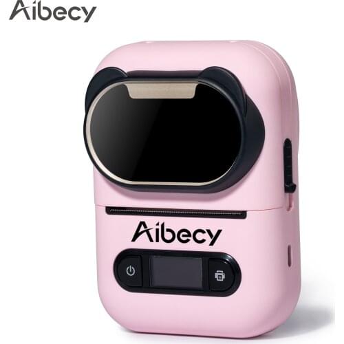 Aibecy 203dpi Portable Printer Wireless Thermal Label Printer BT Label Maker with Rechargeable Battery for RetailStore Barcodes