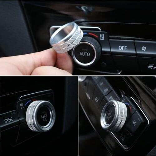Car Styling Air Conditioning Knobs Audio Circle Trim Alloy Accessory For BMW 1 2 3 4 Series F30 F34 F46 GT X1 F47 F48 2013-2018