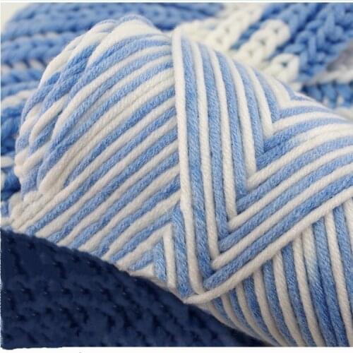 Wool 8-strand hand-woven thick Korean cotton scarf coat line multi-strand needle line baby milk chunky yarn100g colorful crochet