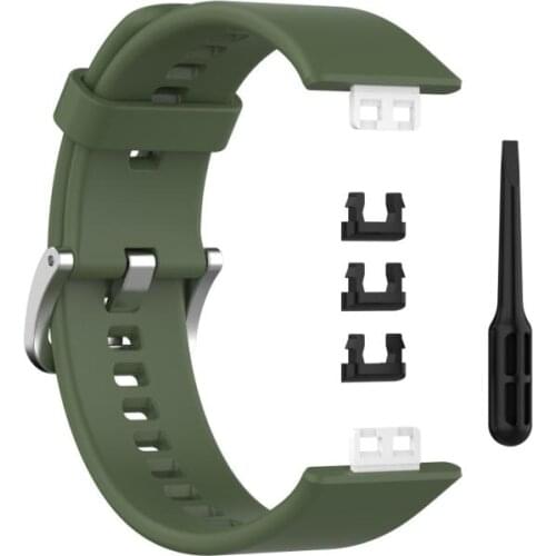 Silicone Band For Huawei Watch Fit Soft Sport Watchband Strap Bracelet For Huawei Watch Fit Silicone Strap with Stainless Steel