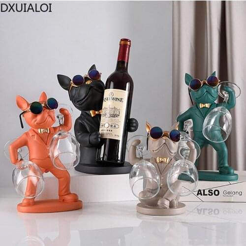 Modern simplicity animal sculpture wine glass holder decoration resin crafts home creative living room dining table decoration