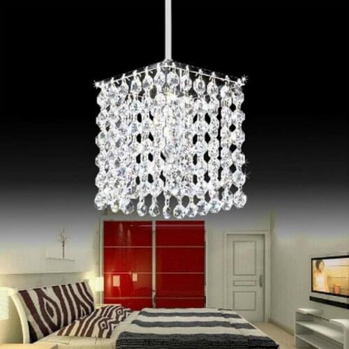 Modern simple iron crystal chandelier led lamp high quality LED lighting crystal chandeliers led E27 lustre pendant/droplight
