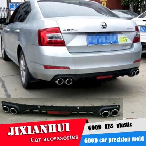 For SKODA Octavia Body kit spoiler 2015-2017 For Octavia ABS Rear lip rear spoiler front Bumper Diffuser Bumpers Protector