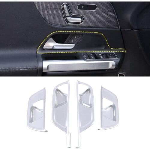 Car Styling 4PCS ABS Interior Door Handle Bowl Cover Trim for Mercedes-Benz GLB Class 2019 2020 accessories Left Hand Drive