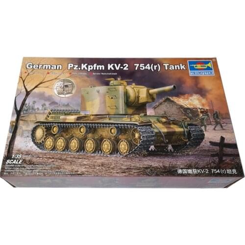 Trumpeter 1/35 Germany Seizes KV-2 754(r) Tank Model