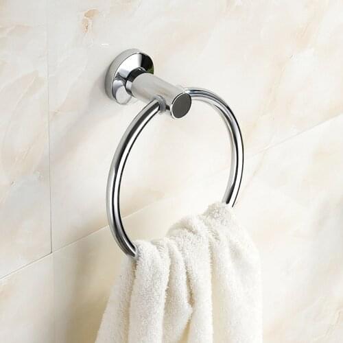 Vidric 304 Towel ring Free puncturing. Bathroom simple modern chrome metal pendant