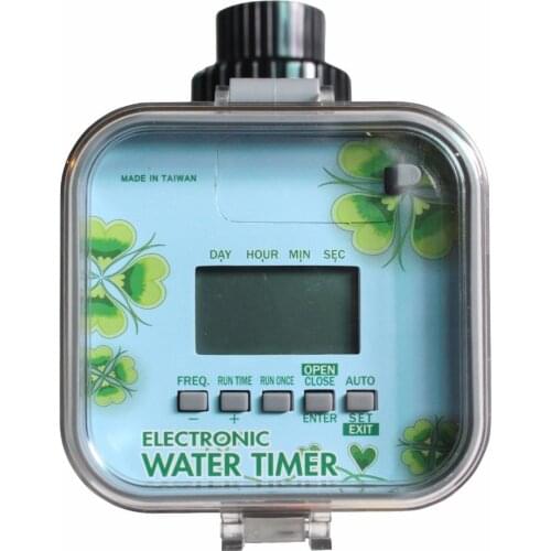 Water Proof Easy LCD Electronic Water Timer with Solar Recharge,rain stop function,Solenoid valve long lifetime saving power