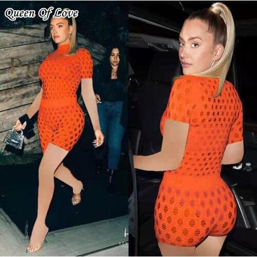 2021 New Summer Fashion Tracksuit Short Sleeve Hollow Out Pant Outfits Casual 2 Piece Women Crop Top And Shorts Matching Set