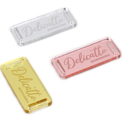 50* Personalized Gold/Silver Acrylic Custom Name Table Decoration For Wedding Baby Baptism Label, Clothing Label, Sine Tag Decor