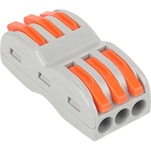 100pcs Wire Connector 2/3Pin Splicing Terminal Blocks Led Strip Lighting Electric Quick Connectors Mini Conductor Rail Conector