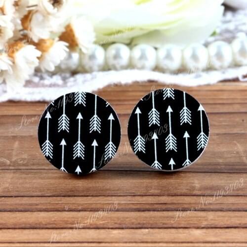 16mm Arrow Round High Quality Photo Wood Laser Cut Cabochon to make Rings, Earrings, Bobby pin,Necklaces, Bracelets