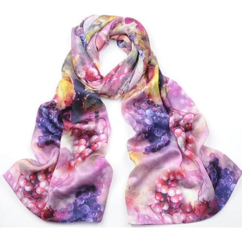 2018 New Design Ladies Silk Scarf Shawl Cape Winter Brand Chiffon Long Scarves 100% Silk Spring Autumn Satin Scarves Bufanda