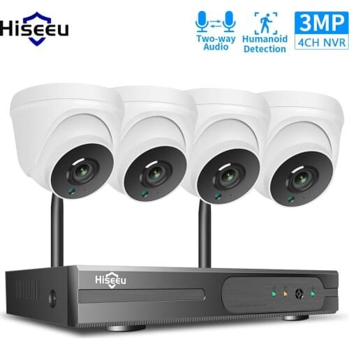 4CH CCTV Camera Security System Kit Audio Outdoor 3MP IP Camera H.265 P2P Video Surveillance DVR Set