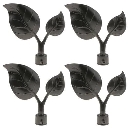 4 Pcs Gordijn Rod End Draperie Rail Pole Hoofd Cap Fit 22 Mm Dia. Gordijn Staven