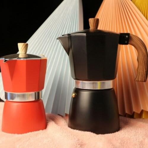 6 Cups Italian Moka Pot Octagonal Coffee Pot Household Espresso Coffee Pot Filter Distillation Extraction Hand Coffee Pot