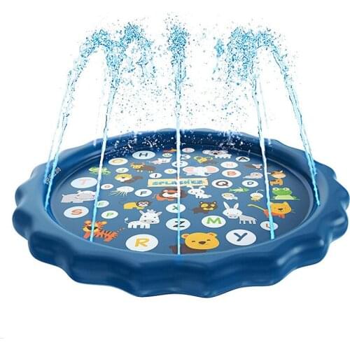 68-inch round water pad inflatable pool summer toys water splash game pad outdoor lawn beach childrens outdoor toys