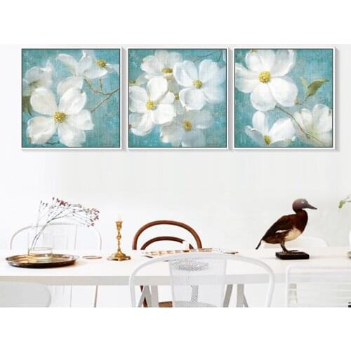 5D New diamond painting Triple painting modern simple fresh floral sticking diamond cross stitch brick painting Handmade Diy