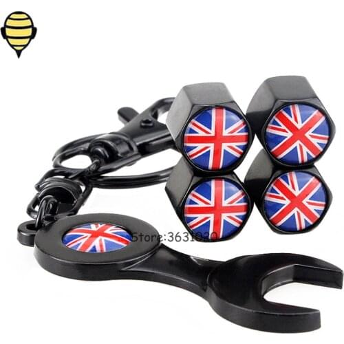 Car Accessories Tire Valve Stem Caps Rims For British flag For Holden Audi Comodore BMW Benz Toyota Peugeot Citroen Nissan Volvo