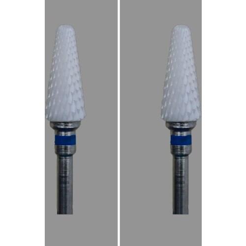 White Zirconia Ceramic Dental Lab Burs -2Pcs/Lot-- Conical Shape - Cross Cut-0502.060