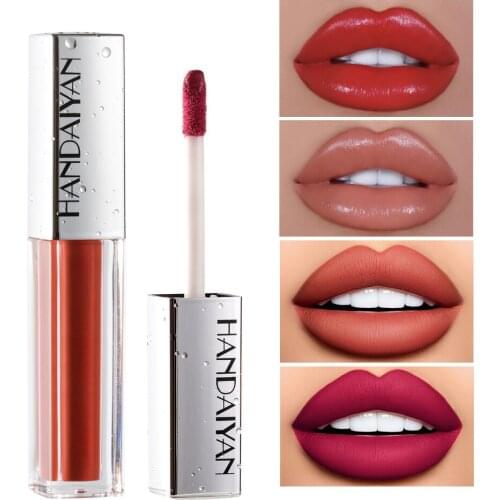 Lip Gloss 12 Colors Ice Cream Velvet Matte Bleach Moisturizing Liquid Lipstick Makeup