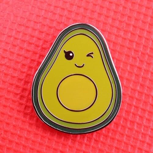 Avocado enamel pin vegan brooch foodie pins cute fruit badge art jewelry best friend gift womens shirts backpack accessory