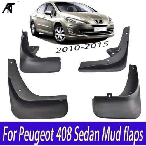 Car Mud Flaps For Peugeot 408 Sedan Mudflaps Splash Guards Mud Flap 2010-2015 Mudguard Fender 2011 2012 2013 2014 Front Rear