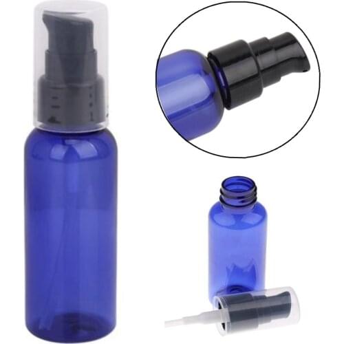 50ML PET Blue Spray Bottle Refillable Lotion Cream Pump Essential Oil Liquid Sprayer Travel Perfume Dispenser Fine Mist Atomizer