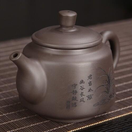 Premium 200ml Purple Clay teapot Arts,Handmade Yixing Zisha Boccaro Kongfu Pottery Filter Infuser teaset Collection gifts
