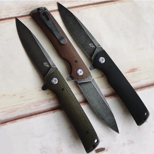 Sitivien New Micarta Real D2 St110 Ball Bearing AxisL Hunt Kitchen Survival Outdoor EDC Tool Utility Folding Camping Knife