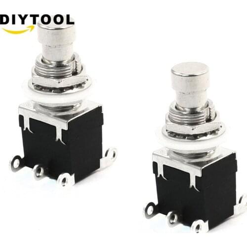 Effect device foot switch DPDT Momentary without lock 6 foot pin button switch AC 250V/2A 125V/4A