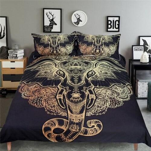 FANAIJIA Mandala elephant 3d duvet cover with Pillowcase queen printed bohemian bedding sets king size Bedlinen