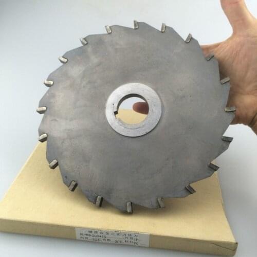 Inlay alloy three-sided blade alloy straight tooth three-sided blade Disc slot milling cutter 200-250mm