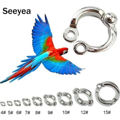 Parrot Foot Ring Metal Buckle Pet Bird Leg Ring Bird Ring Outdoor Flight Training Activities Foot Ring Accessories Bird Supplies