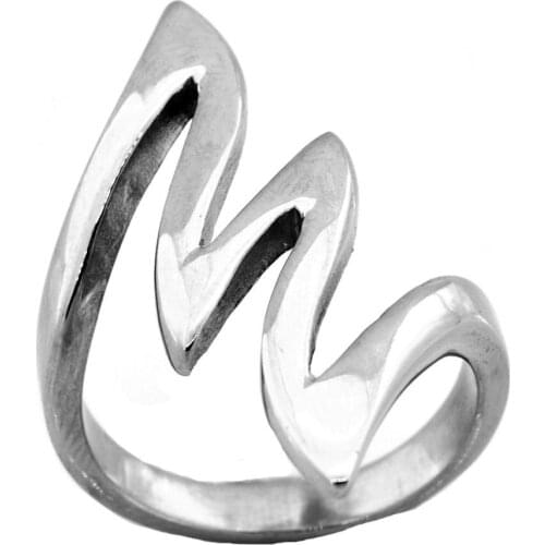 Fanssteel Stainless Lightning Bolt Symbol Ring FSR08W06