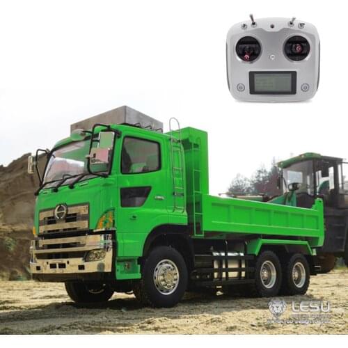 LESU RC 6*6 Hydraulic Lifting 1/14 Scale Dumper Truck Gearbox Model With Painting Radio Controller THZH0334-SMT4